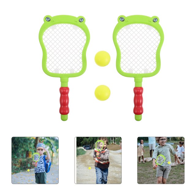 Greenadscape 1 Set Plastic Tennis Racket Set sports Equipment for Family Bonding Safe Materials Professional Style