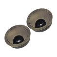 thumbnail image 1 of Thinsony 2Pcs 60mm Ordinateur Table de Bureau Cache Passe-Fils Trou de Câble Bronze 1Set, 1 of 6