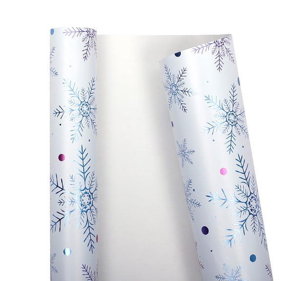 Lisbinx Rouleau de Papier d'Emballage de Noël Grand Format / 118 Pouces de Long / 80 G/m2 Épais et Durable / Fini Brillant Élégant / Matériau Recyclable / Parfait pour Cadeaux et Fêtes