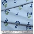 thumbnail image 3 of Soimoi Polyester Crepe Fabric Leaves & Floral Block Print Fabric by The Yard 52 Inch Wide, 3 of 3