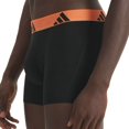 thumbnail image 4 of adidas men boxer shorts, 3-pack - trunks, Active Flex Cotton, logo, solid colour Black/Blue/Red M (Medium), 4 of 5