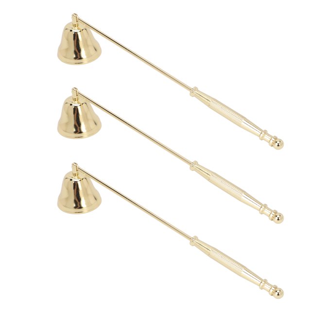 Candle Snuffer, Candle Extinguisher Snuffer Iron Plating Golden 3pcs For Tea Light Candles