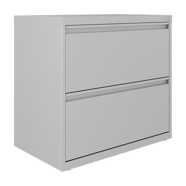 Hirsh 30 inch W 2 Drawer Metal Lateral 101 File Cabinet Arctic Silver