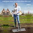 thumbnail image 4 of Costway Lawn Leveling Rake 30" x 10" Heavy Duty Level Lawn Tool for Garden Backyard/Lawn Silver, 4 of 10