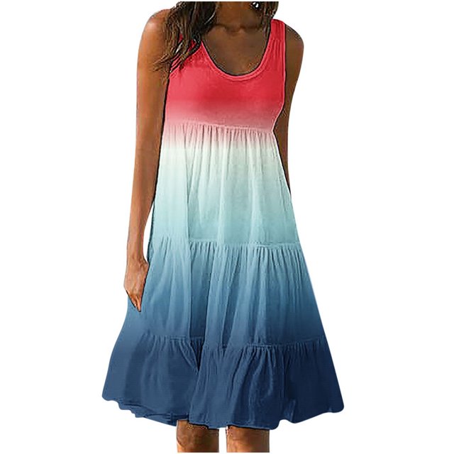 CHUANK Robes en Lin pour Femmes Été Grande Taille Manches Courtes Col en V Longueur Genou Robe Ample Décontractée Confortable Robe de Plage Soldes de Liquidation 2024