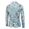 thumbnail image 3 of Birdeem Mens Printed Suit Single One Button Back Slit Long Sleeved Suit Collar Dress Performance Dress Casual Suit Jacket Blazer, 3 of 3