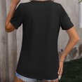thumbnail image 4 of Birdeem Summer New Womens Womens Round Neck Top Short Sleeve Button Up T-Shirt, 4 of 12