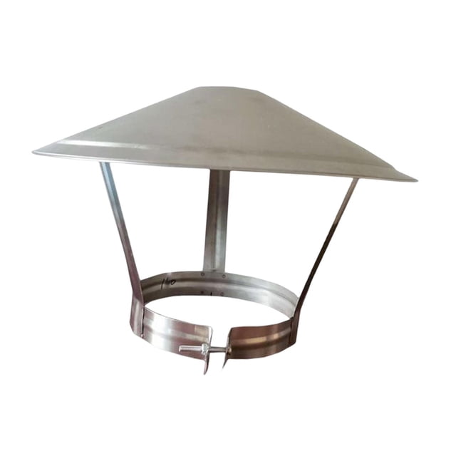 Abbracc Couvercle de Cheminée, Capuchon de Tuyau d'Échappement de Cheminée en Fer, Capuchon de Pluie de Tuyau d'Échappement Résistant aux Intempéries 20cmx35cm