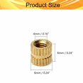 thumbnail image 2 of Wekity M4x6mm Female Thread Knurled Nuts,200PCS Hx6mm OD Brass Threaded Insert Embedment Nuts Hydraulic Welded Joint Injection Molding Assortment Kit for 3D Printing Injection Molding-0621, 2 of 5