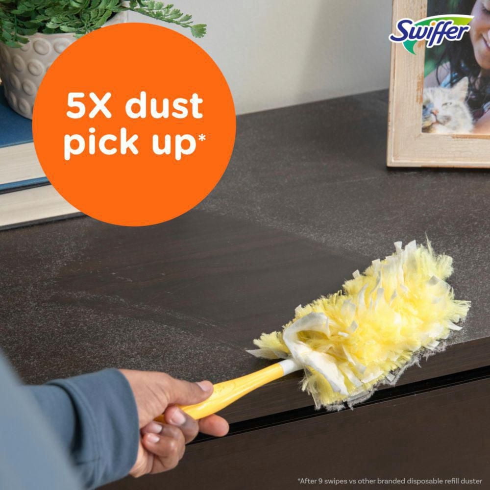 Swiffer Duster Heavy Duty 3 ft Extendable Handle Starter Kit with 2 Refills