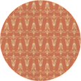 thumbnail image 1 of Ahgly Company Tapis d'Intérieur Ronds Transitionnels Orange Lavables à la Machine, 6 Pieds Rond, 1 of 7