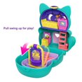 thumbnail image 4 of Polly Pocket Flip & Find Cat Compact, Dual Play Surface, Micro Doll, Cat Figure, 4 of 9