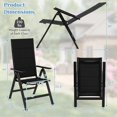 thumbnail image 3 of Costway 1 PCS Chaise Pliante de Patio Chaises d'Extérieur avec Siège Rembourré, Dossier Réglable Noir, 3 of 10