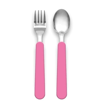 Mainstays Kids Couverts - une fourchette et une cuillère - Rose