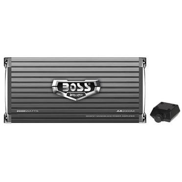 Boss Armor AR2000M Amplificateur Monobloc A/B de 2000 Watts Amplificateur Audio pour Voiture et Basses Télécommande