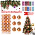 thumbnail image 3 of Christmas Ornaments 36-Pack Christmas Ball Ornaments With Strings  Shatterproof Plastic Christmas Bulbs  Hanging Decorations For  Tree  Holiday  Wedding  Party, 3 of 6