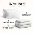thumbnail image 3 of Comfy Bamboo World Series 4pc Microfiber Bedsheets Sheet Set, Twin Size Bed, White, 3 of 5
