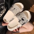 thumbnail image 5 of Cloud Slides for Women Cute Cartoon Print Shower Slippers Comfort Quick Drying Bath Sandals Soft Platform Sandals, 5 of 5