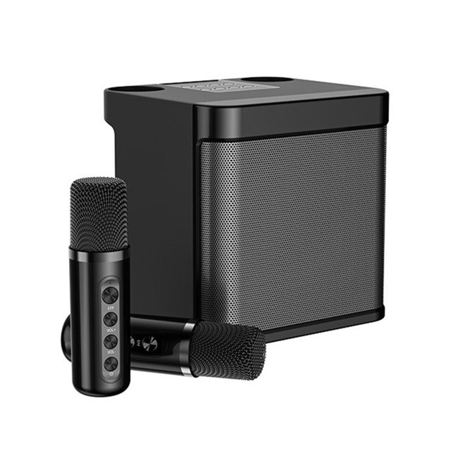 Portable Machine Loudspeaker Bass Speaker for Kids Adults Black