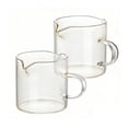 thumbnail image 1 of 2-Pack 4Oz Espresso Cups, Borosilicate Glass With Handle, Microwave & Dishwasher Safe, For Coffee, Milk, Shakes, Coffee Machine Accessory, 1 of 6