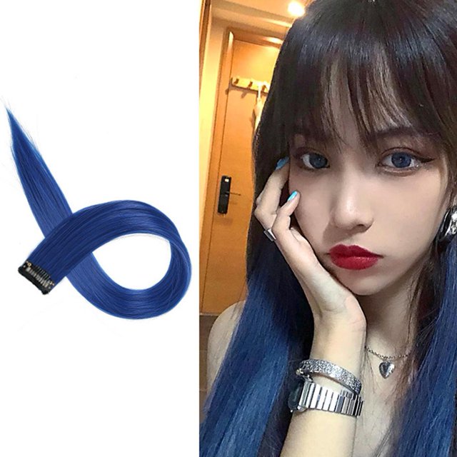 RYGRZJ Perruque Synthétique Colorée pour Cheveux, Extensions de Cheveux à Clipser en une Pièce