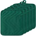 thumbnail image 1 of HAOAN 5Pcs Pot Holders for Kitchen Heat Resistant Pink Cotton Potholder Multipurpose Hot Pads Machine Washable Oven Mitt with Hanging Loop Pocket Potholder for Daily Baking Cooking Grilli, 1 of 6