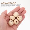 thumbnail image 4 of SHISUYAN 100pcs Round Wood Bead DIY String Bead Accessory Laughing Face Wood Bead (22mm), 4 of 8