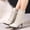 Red, variant on EGNMCR Womens Mid Knee High Boots, Women's Middle Mid Calf Boots Women's Plus Velvet Comfortable Wine Glass With High Heel Lace Up Women shoes