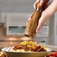 thumbnail image 3 of Hecef 2-Piece Acacia Wood Salt and Pepper Mill Set with Adjustable Ceramic Grinders, 8.5 inch, 3 of 9