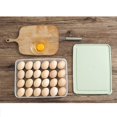 thumbnail image 4 of Egg Holder Plastic 24 Slots Egg Organizer Anti-slip Kitchen Storage Container with Cap  Light Blue, 4 of 10