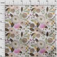 thumbnail image 3 of oneOone Velvet Light Brown Fabric Floral Watercolor Craft Projects Decor Fabric Printed By The Yard 58 Inch Wide, 3 of 4