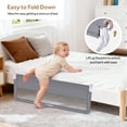 thumbnail image 4 of 59" Toddler Bed Rails, Double-Reinforced Steel Frame, Swing Down Extra Long Bed Bumper Sleep Bedrail Safety Side Guard Fits for 4.7" to 12" Thick Mattresses, 4 of 8