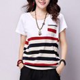 thumbnail image 2 of Ketyyh-chn99 Chandail à Col Rond pour Femme Gilet pour Femme Été Manches Courtes Tunique Décontractée Hauts Confortables Amples Col Rond Hauts Vin,TG, 2 of 5