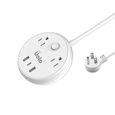 Uolo Concentrateur d'Alimentation PD 45 W Volt - Parasurtenseur avec Ports USB A/USB C et Cordon d'Extension 1,5 m - Blanc