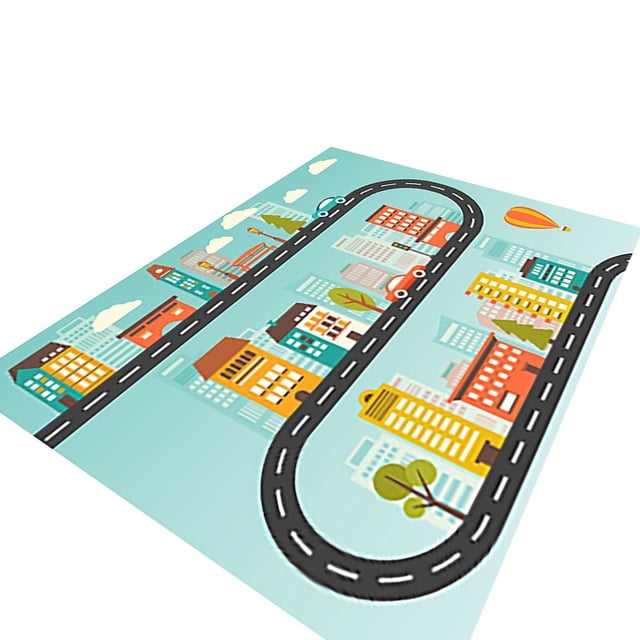 Chmadoxn Bathroom Rugs, Rugs for Living Room, Area Rug, Bath Mat 40*60cm Children Carpet Parking Lot Climbing Mat Game Road Mat Early Childhood Kindergarten Carpet polyester carpet