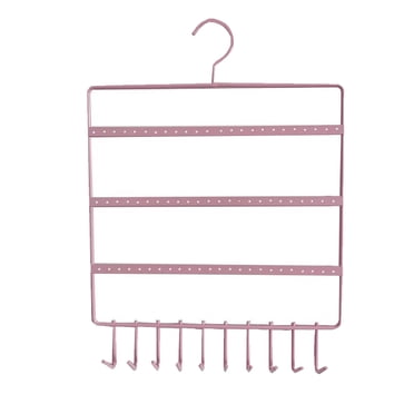 Xingzhi Wall Jewelry Display Holder Metal Home Bedroom Room Hanging Bracelet Bangle Headband Jewellery Organizer Show Stand Pink Pink