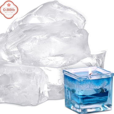 Estbridge 1.76lb/800g Clear Candle Wax Jelly Gel Wax for Candle Making Gel Candle Wax DIY Project Transparent Candle Making Supplies