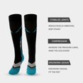 thumbnail image 3 of 6 Paires de Bas de Compression pour Femmes Hommes Circulation 20-30 mmHg Bas de Compression pour Course Infirmière Enflure Voyage Vol, 3 of 8