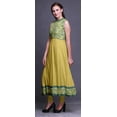 thumbnail image 3 of Bimba Robe Anarkali Damassée Jaune Moyenne pour Femmes, Kurti Imprimée Ethnique Indienne, Longue Kurta, Robe de Soirée, Petit, 3 of 6