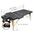 thumbnail image 2 of GreenLife® Table de Massage Portable en Bois Confortable Super Stable de 4 Pouces à 2 Sections - MTW122, 2 of 7