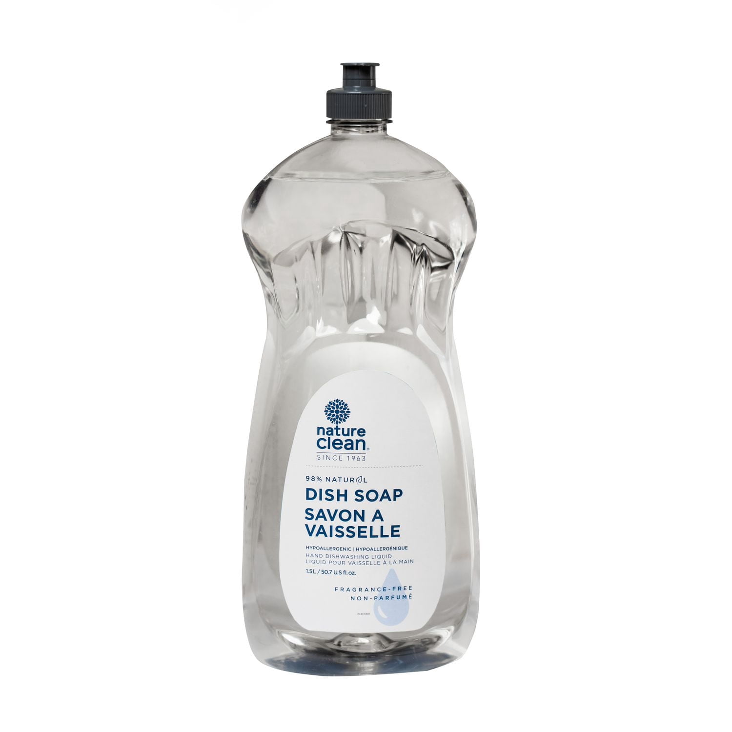 Nature Clean 98% natural Dishwashing Liquid Fragrance Free (1.5L)