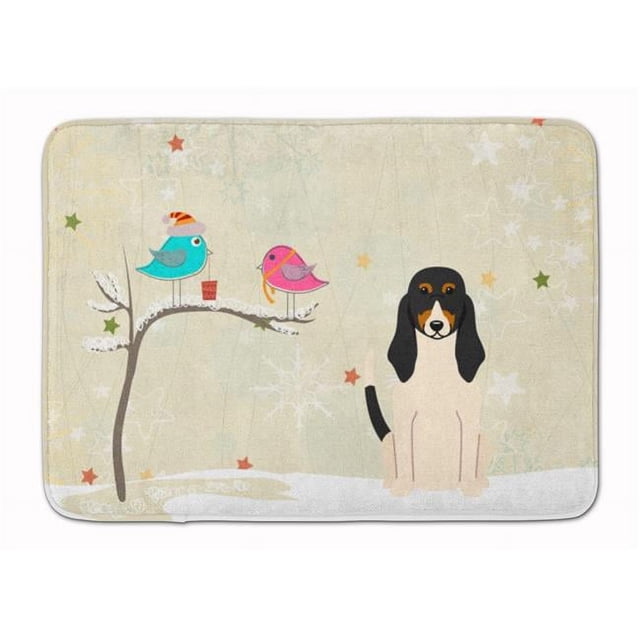 Carolines Treasures BB2516RUG Christmas Presents Friends Swiss Hound Machine Washable Memory Foam Mat