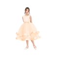 thumbnail image 2 of Girls Dress Sleeveless Champagne Ball Gown Wedding Party Pageant 7 Years, 2 of 5