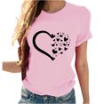 thumbnail image 2 of EGNMCR T-Shirts pour Femmes Filles Grande Taille Imprimé Tournesol Manches Courtes T-Shirt Blouse Tops, 2 of 7