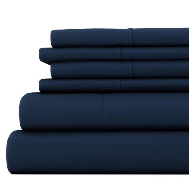 Linen Market 6 Piece Bed Sheet Set, Navy, King