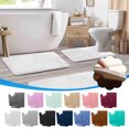thumbnail image 1 of YYSDCY Deals of The Day Clearance! Bathroom Floor Mat Set, Strong Absorbent Coral Velvet Mat, Non-Slip Toilet Mat, Soft and Absorbent Bathroom ThreePCS Rug Set for Household Use, 1 of 5