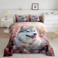thumbnail image 1 of Erosebridal Ensembles de Couettes pour Chien de Compagnie Format Très Grand, Couettes et Duvets à Fleurs Roses, Déco Kawaii pour Toutou, Réversible 3 Pcs, 1 of 7