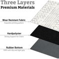 thumbnail image 4 of Office Chair Mat for Hardwood & Tile Floor,Boho Moroccan 60"x48" Computer Chair Mat for Rolling Chairs Carpet, Under Desk Non Slip Gaming Rug, Low-Pile Rubber Backing Large Protector Mat, 4 of 4