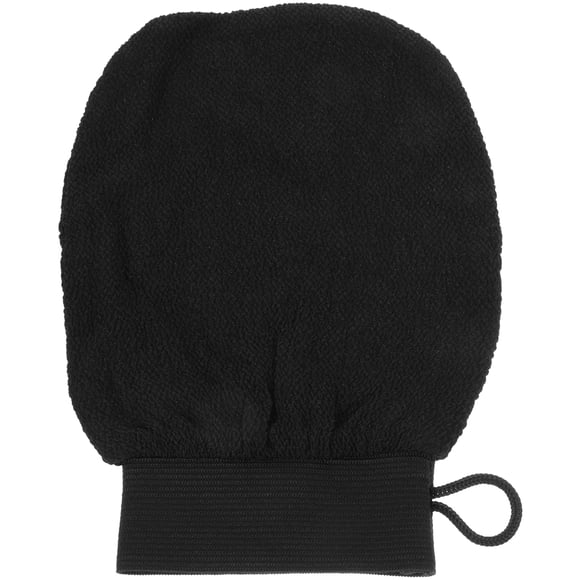 Bath Exfoliating Glove Body Scrub Gloves Bath Shower Scrubber Dead Skin Remover for Men Women (Black)