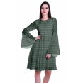 thumbnail image 1 of Moomaya Robe d'Été Fluide à Manches Longues Imprimée pour Femmes, Longueur Genou, Évasée, 1 of 6